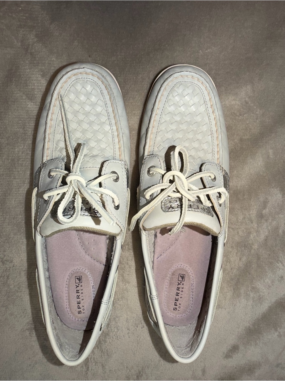 Sperry Top-Sider White Leather Boat Shoes Women’s 10 NWOB